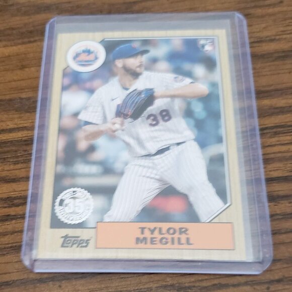 2022 Series 1 1987 Baseball #T87-82 Tylor Megill - New York Mets - Picture 2 of 3